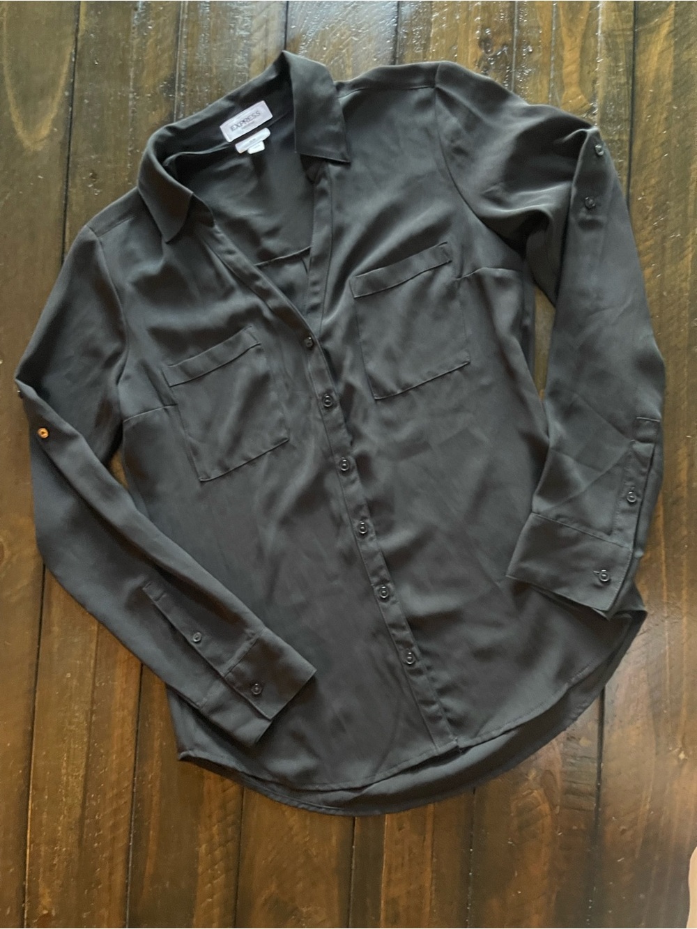 Express Women’s Black Button-Up Shirt size S